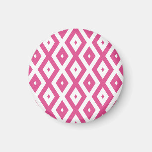 Aimant Motif en diamant rose et blanc