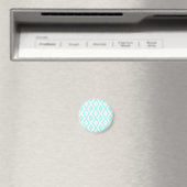 Aimant Motif en diamant Turquoise et blanc (In Situ (Lave-vaisselle))