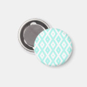 Aimant Motif en diamant Turquoise et blanc (Recto/Verso)