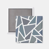 Aimant Motif en mosaïque gris bleu (Recto/Verso)