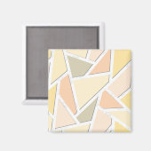 Aimant Motif en mosaïque jaune citron (Recto/Verso)