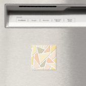 Aimant Motif en mosaïque jaune citron (In Situ (Lave-vaisselle))