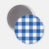 Aimant Motif en vichy bleu (Recto/Verso)