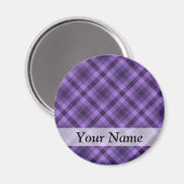 Aimant Motif en vichy violet (Recto/Verso)