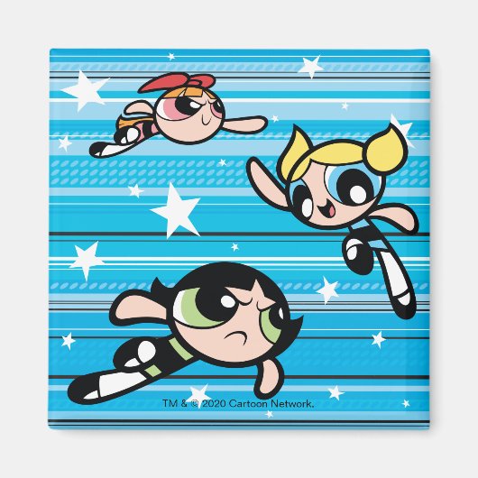 Aimant Motif étoilé Powerpuff Girls (Devant)