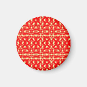 Aimant motif étoile rouge avec ligne jaune