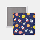 Aimant Motif Explorateur Spatial Mignon pour Enfants (Recto/Verso)