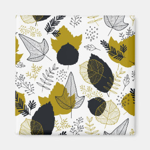 Aimant motif feuille