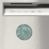 Aimant Motif feuille d'acanthe bleu sarcelle de William M (In Situ (Lave-vaisselle))