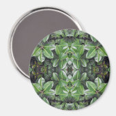 Aimant Motif feuille de caoutchouc (Recto/Verso)