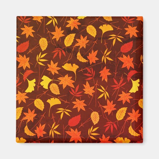 Aimant Motif Feuilles d'automne (Devant)