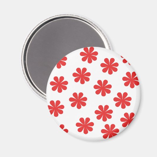 Aimant Motif Fleur Abstrait (Recto/Verso)