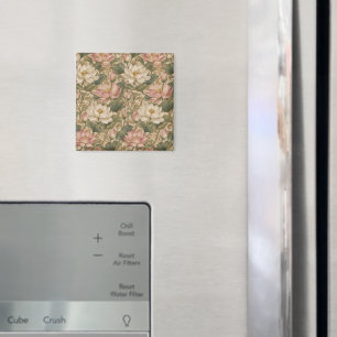 Aimant Motif floral botanique vintage lotus d'eau