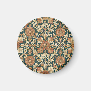 Aimant Motif floral en Damas victorien avec cuivre bronze