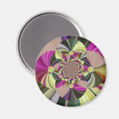 Aimant Motif floral floral abstrait (Recto/Verso)