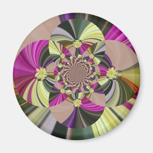Aimant Motif floral floral abstrait (Devant)