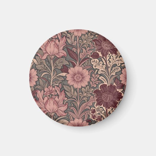 Aimant Motif floral inspiré de William Morris (Devant)