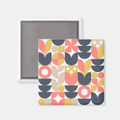 Aimant Motif Floral Retro tendance (Recto/Verso)
