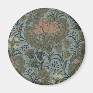 Aimant Motif floral victorien antique terre cuite vert sa