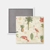Aimant Motif floridien tropical (Recto/Verso)