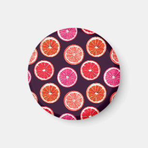 Aimant Motif foncé Citrus peint à la main