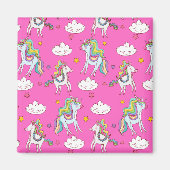 Aimant Motif Funny Unicorn mignonne (Devant)