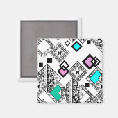 Aimant motif géométrique Abstrait (Recto/Verso)