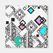 Aimant motif géométrique Abstrait (Devant)