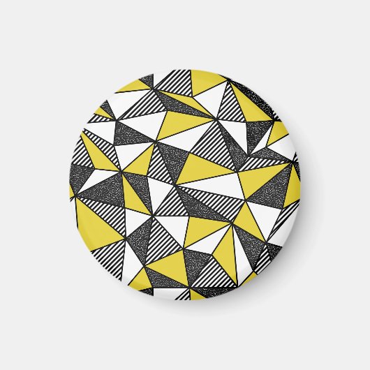 Aimant Motif géométrique bas-poly rétro (Devant)