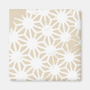 Aimant Motif géométrique beige