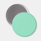 Aimant Motif géométrique blanc simple Mint vert (Recto/Verso)