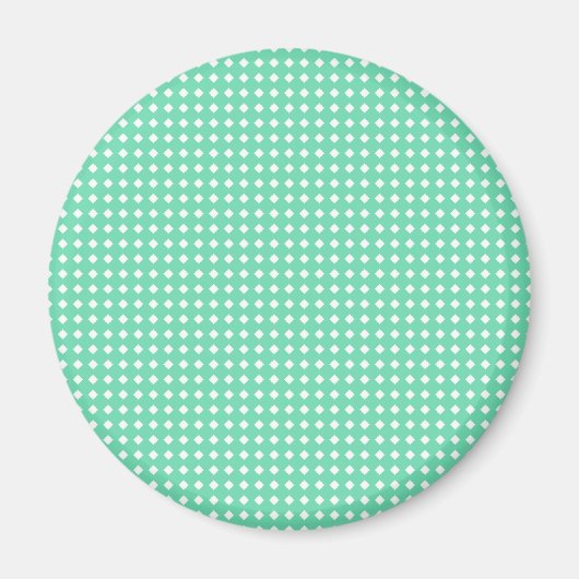 Aimant Motif géométrique blanc simple Mint vert (Devant)