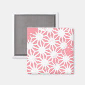 Aimant Motif géométrique corail (Recto/Verso)