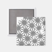 Aimant Motif géométrique gris (Recto/Verso)