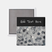 Aimant Motif géométrique gris, blanc et noir (Recto/Verso)