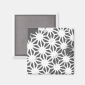 Aimant Motif géométrique gris charbon (Recto/Verso)