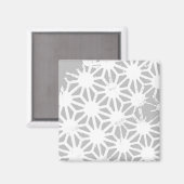 Aimant Motif géométrique gris et blanc (Recto/Verso)