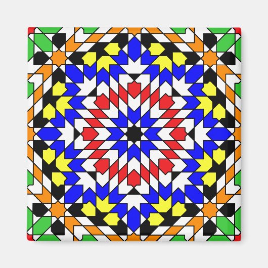 Aimant Motif géométrique islamique (Devant)
