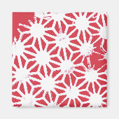 Aimant Motif géométrique rouge (Devant)