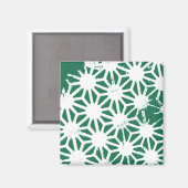 Aimant Motif géométrique vert et blanc (Recto/Verso)