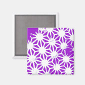 Aimant Motif géométrique violet royal (Recto/Verso)