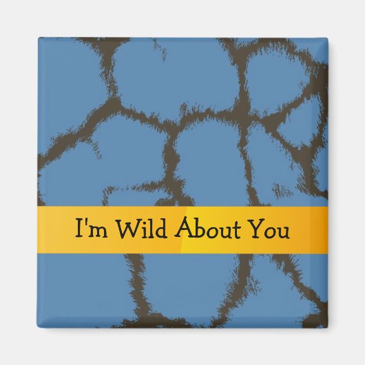 Aimant Motif girafe avec citation mignonne (Devant)
