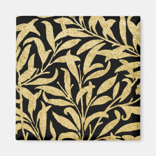 Aimant Motif Gold et Black Leaf