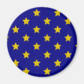 Aimant Motif Gold Stars, Bleu Marine, Exclusive (Devant)