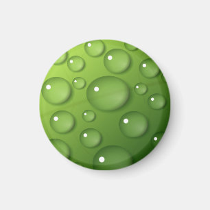 Aimant Motif Green Raindrop