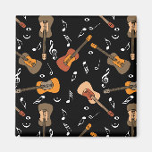 Aimant Motif Guitare Music Notes (Devant)