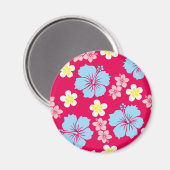 Aimant Motif Hibiscus (Recto/Verso)