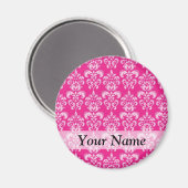 Aimant Motif humide rose chaud (Recto/Verso)
