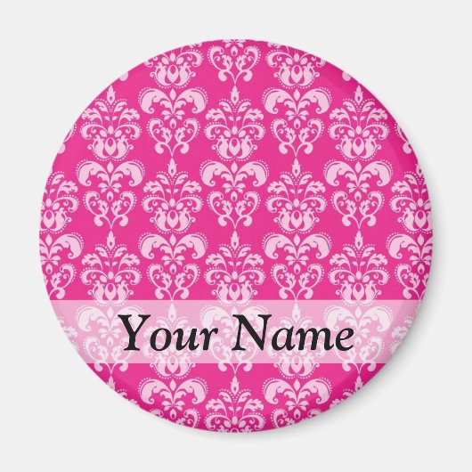 Aimant Motif humide rose chaud (Devant)