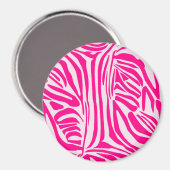 Aimant Motif imprimé zèbre rose (Recto/Verso)